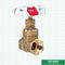 Válvula de puerta de cobre amarillo modificada para requisitos particulares del estilo grande de OEM&amp;ODM BSPT NPT con la manija blanca roja del hierro