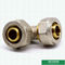 Las colocaciones de cobre amarillo roscadas iguales modificadas para requisitos particulares de la compresión del codo atornillan las colocaciones para el tubo de aluminio de Pex Pex