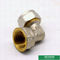 Las colocaciones de cobre amarillo roscadas femeninas modificadas para requisitos particulares de la compresión del codo atornillan las colocaciones para el tubo de aluminio de Pex Pex