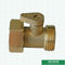 Conector de cobre amarillo modificado para requisitos particulares de la manguera de Logo Garden Hose Pipe Fittings con la válvula obturada