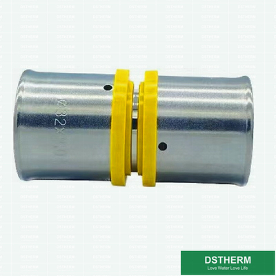 Las colocaciones de cobre amarillo Pex del gas de aluminio del tubo de Pex igualan las colocaciones roscadas de la prensa del codo