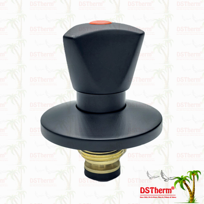 Válvula de parada del mango triangular Parte superior Cartucho de latón Cartucho de válvula con revestimiento negro Cartucho de válvula oculto Cartucho de válvula global