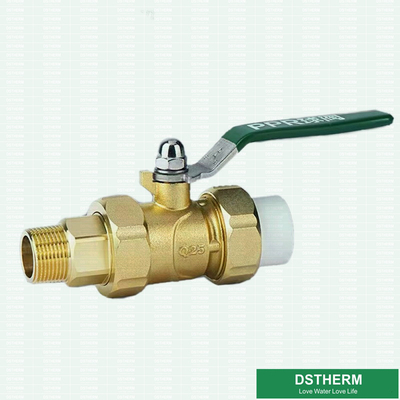Brass Male Union Fast Flow Control Ball Valve With Plastic Connector