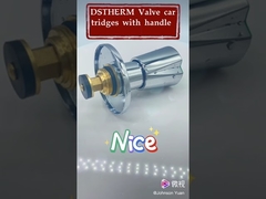 Mango redondo cromado de aleación de zinc para cartuchos de válvula de latón