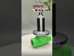 Valva de bola de lujo PPR cromada con mango cruzado y cartucho de cobre