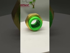 Conector de doble unión con rosca de doble cabeza verde PPR Resistencia a altas temperaturas