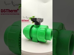 PPR doble válvula de unión de bolas de bloqueo con bola de plástico S2.5 20-63MM LOGO personalizado