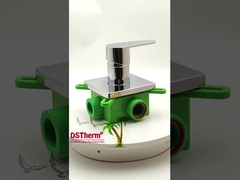 3 maneras Ppr cromado mezclador válvula de ducha con panel cuadrado 20 25mm 2 en 1 fuera