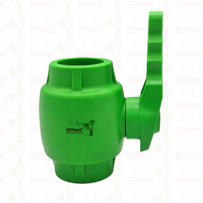 Válvula de bola de plástico PPR con mango de agitación y mango de bola de latón ergonómico de agitación 20-63mm