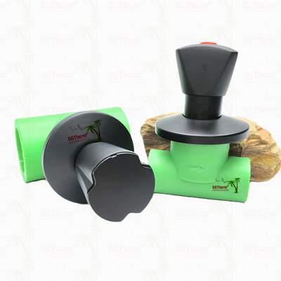 Ppr Válvula de parada con chapa negra Válvula de latón núcleo electroforético revestimiento negro Tamaño personalizado