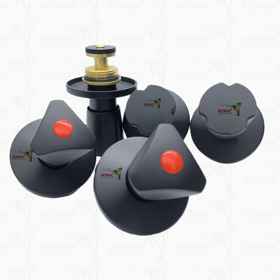 Válvula de parada del mango triangular Parte superior Cartucho de latón Cartucho de válvula con revestimiento negro Cartucho de válvula oculto Cartucho de válvula global