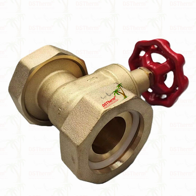 Válvula de puerta de la Unión de latón con mango de hierro fundido rojo de alto flujo 1/2 "-4" Tamaño personalizado