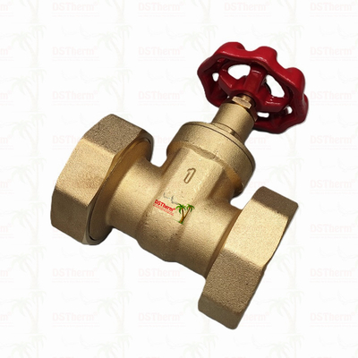 Válvula de puerta de la Unión de latón con mango de hierro fundido rojo de alto flujo 1/2 "-4" Tamaño personalizado
