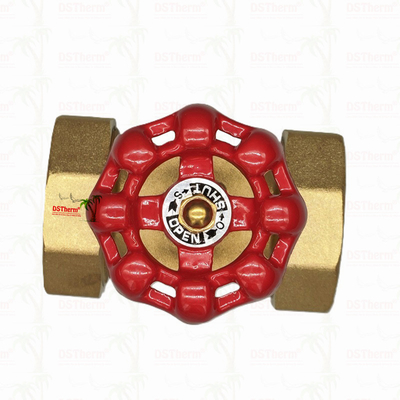 Válvula de puerta de la Unión de latón con mango de hierro fundido rojo de alto flujo 1/2 "-4" Tamaño personalizado