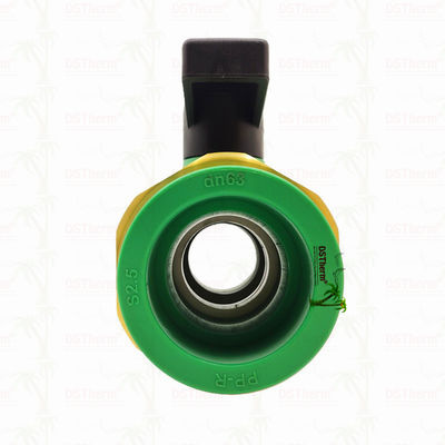 Válvula de bola de unión PPR de paso total Válvula de bola de doble unión PPR 20-63MM Instalación expuesta
