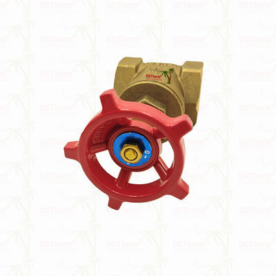 Válvula de compuerta de unión de latón con manija roja 1/2"-2" Tamaño personalizado Anticorrosión