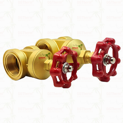 Válvula de puertas de latón con mango rojo 2 1/2" Tamaño personalizado Capacidad de soporte de alta presión