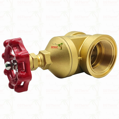 Válvula de puertas de latón con mango rojo 2 1/2" Tamaño personalizado Capacidad de soporte de alta presión