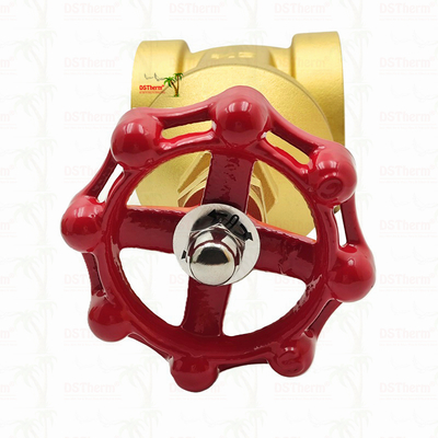 Válvula de puertas de latón con mango rojo 2 1/2" Tamaño personalizado Capacidad de soporte de alta presión