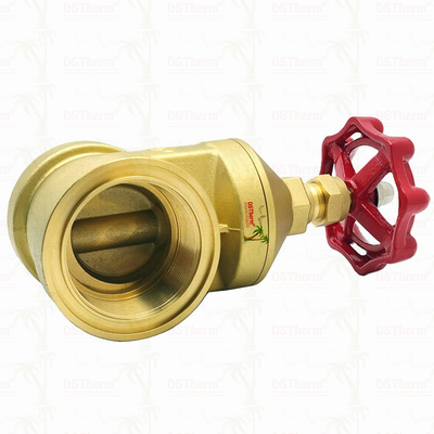Válvula de puertas de latón con mango rojo 2 1/2" Tamaño personalizado Capacidad de soporte de alta presión