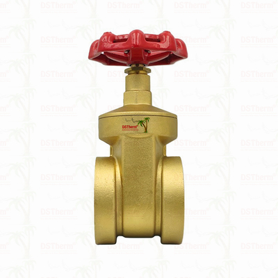 Válvula de compuerta de latón con manija roja de 2" Tamaño personalizado Capacidad de alta presión