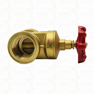 Válvula de compuerta de latón con manija roja de 2" Tamaño personalizado Capacidad de alta presión