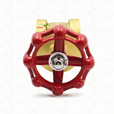 Válvula de compuerta de latón con manija roja de 2" Tamaño personalizado Capacidad de alta presión