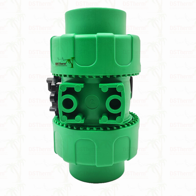 PPR doble válvula de unión de bolas de bloqueo con bola de plástico S2.5 20-63MM LOGO personalizado
