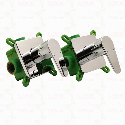 Válvula de ducha de mezclador de 3 vías PPR cromada 20 mm 25 mm