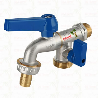 Grifo de doble salida universal clásico de aluminio mediano, grifo de latón, grifo de latón 1/2"*3/4"*3/4"