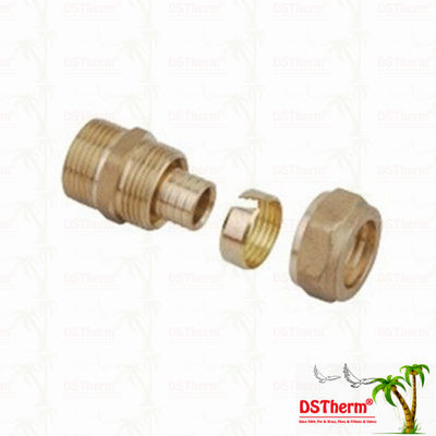 Colocaciones de cobre amarillo iguales Logo Screw Fittings Middle Weight modificado para requisitos particulares color de cobre amarillo de Pex del acoplamiento roscado