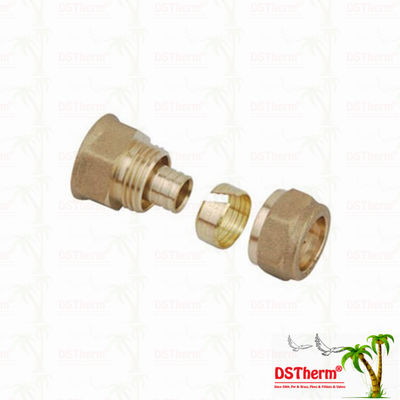 Colocaciones de cobre amarillo iguales Logo Screw Fittings Middle Weight modificado para requisitos particulares color de cobre amarillo de Pex del acoplamiento roscado