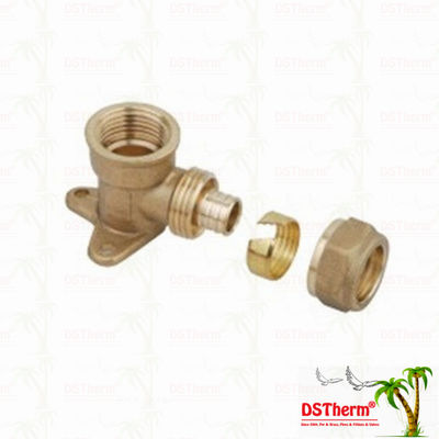 Colocaciones de cobre amarillo roscadas iguales Logo Screw Fittings Middle Weight modificado para requisitos particulares color de cobre amarillo de Pex de la camiseta