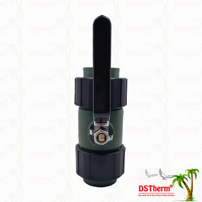 Válvula de bola de doble unión PPR con bola de latón y manija de hierro 20-63MM LOGO personalizado