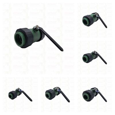 Válvula de bola de doble unión PPR con bola de latón y manija de hierro 20-63MM LOGO personalizado