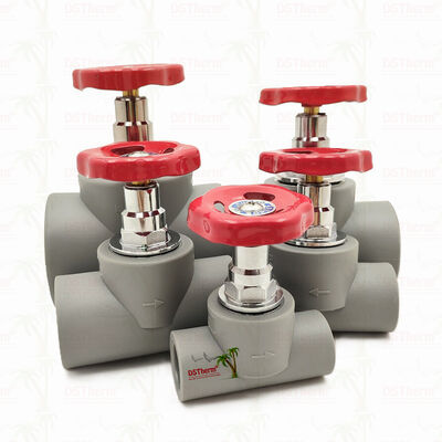 Válvula de frenado PPR con cartucho de latón con válvula global 20-110 mm