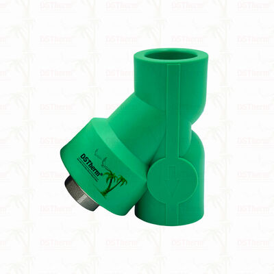 Válvula de estiramiento PPR PN25 Válvula de filtro compacta en forma de Y de 20 32 mm para sistemas de agua