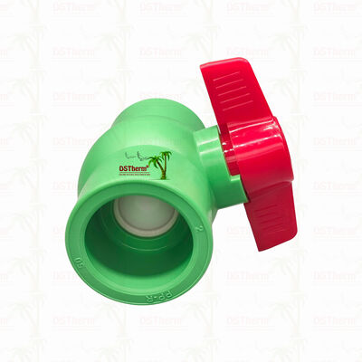 PPR válvula de bolas de plástico con bola de plástico para el sistema de plomería 20-63mm cero fugas