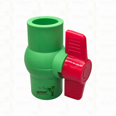 PPR válvula de bolas de plástico con bola de plástico para el sistema de plomería 20-63mm cero fugas