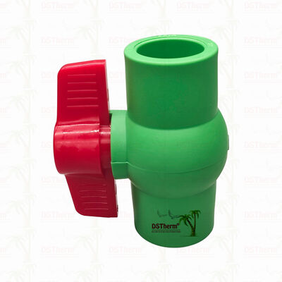 PPR válvula de bolas de plástico con bola de plástico para el sistema de plomería 20-63mm cero fugas