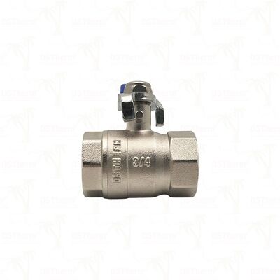 Válvula de bola de latón PN25 con bola cromada hembra x hembra de puerto completo 1/2"–4"