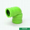 Tamaño plástico verde 20-160m m del tubo de agua para el codo igual del transporte industrial de los líquidos
