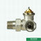 Válvula termostática tradicional de equilibrio modificada para requisitos particulares del radiador de la seguridad del peso más pesado de cobre amarillo del color