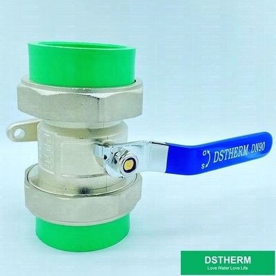 110 mm PPR doble válvula de bolas de unión con perforación completa PN25 resistente a la corrosión