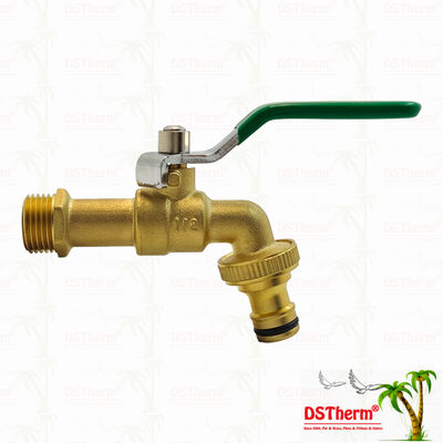 Revestido de oro de uso pesado clásico manija de hierro verde bibcocks chorro de agua grifo de agua grifo de agua chorro 1/2 